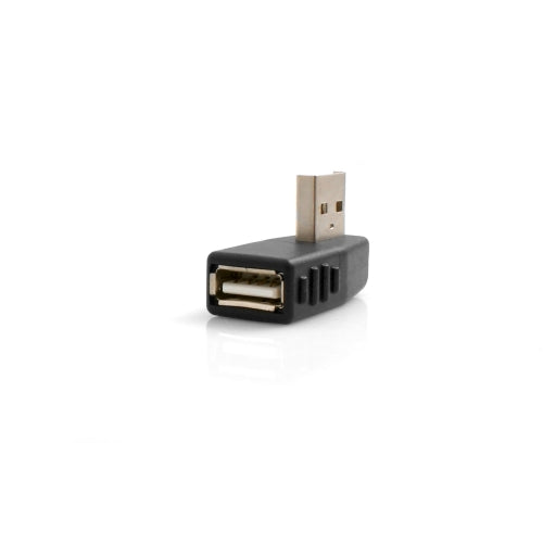 SYSTEM-S USB Typ A Buchse auf USB Typ A Stecker 90° Rechts Gewinkelt Winkelstecker Adapter - DREIKS