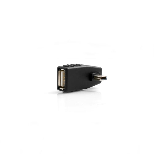 SYSTEM-S OTG Adapter USB A Host Eingang zu Mini USB Stecker Adapter 90° Rechts Gewinkelt Winkel Stecker On-The-Go Host Kabel - DREIKS