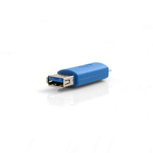SYSTEM-S USB 3.0 Micro B Stecker zu USB 3.0 Typ A Eingang OTG On The Go Host Konverter  Adapter - DREIKS