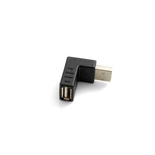 SYSTEM-S USB Typ A Eingang auf USB Typ A Stecker 90° Aufwärtswinkel Rechts Gewinkelt Adapterkabel Adapterstecker Adapter - DREIKS