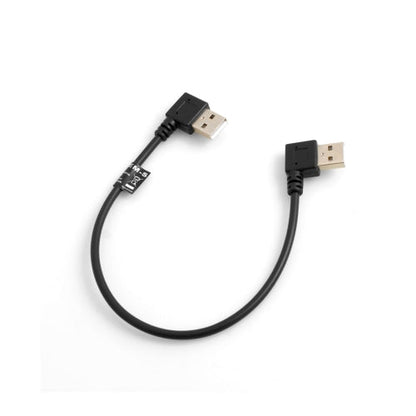 SYSTEM-S USB 2.0 Typ A Stecker 90° Grad Links Gewinkelt auf USB 2.0 Typ A Stecker 90° Grad Links Gewinkelt Ladekabel Datenkabel Verlängerungskabel 27 cm - DREIKS