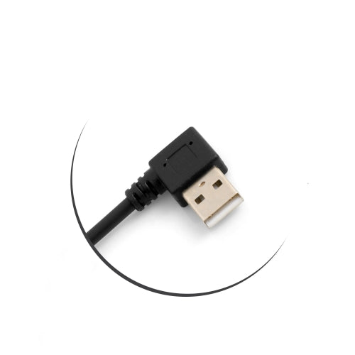 SYSTEM-S USB 2.0 Typ A Stecker 90° Grad Links Gewinkelt auf USB 2.0 Typ A Stecker 90° Grad Links Gewinkelt Ladekabel Datenkabel Verlängerungskabel 27 cm - DREIKS
