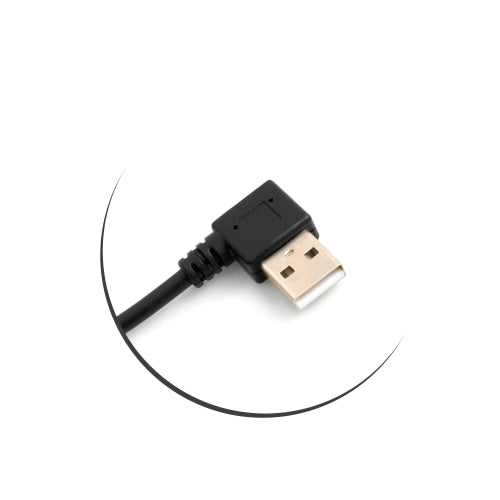 SYSTEM-S USB 2.0 Typ A Stecker 90° Grad Links Gewinkelt auf USB 2.0 Typ A Stecker 90° Grad Links Gewinkelt Ladekabel Datenkabel Verlängerungskabel 27 cm - DREIKS