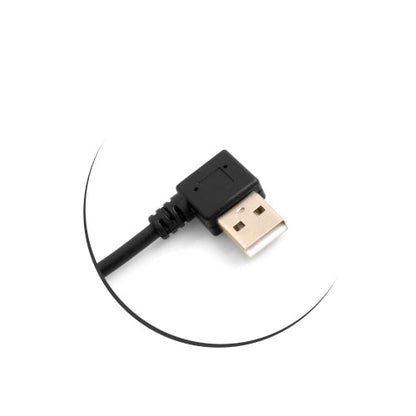 SYSTEM-S USB 2.0 Typ A Stecker 90° Grad Links Gewinkelt auf USB 2.0 Typ A Stecker 90° Grad Links Gewinkelt Ladekabel Datenkabel Verlängerungskabel 27 cm - DREIKS