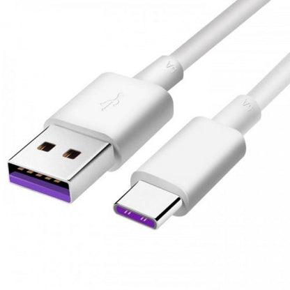 SYSTEM-S USB 3.1 Typ C (male) zu USB Typ A 2.0 (female) Schnellladekabel 25W-5V-5A Datenkabel Ladekabel 100 cm - DREIKS