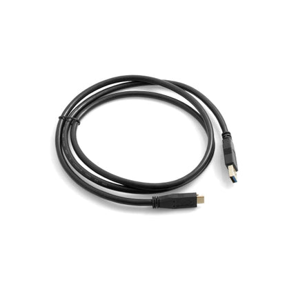 SYSTEM-S USB 3.1 Type C (male) to USB A 3.0 (male) cable 120cm High Speed ​​data cable charging cable with locking screw