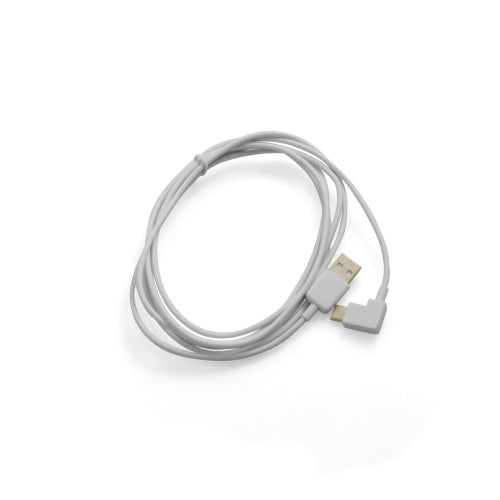 SYSTEM-S USB 3.1 Type C Stecker 90° gewinkelt zu USB A 2.0 Stecker Kabel Datenkabel Ladekabel 200cm in Weiß - DREIKS