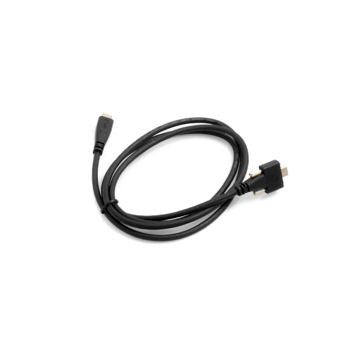 System-S USB Typ C (Male) auf USB Typ C  (Male) Datenkabel Ladekabel mit Feststellschraube - DREIKS
