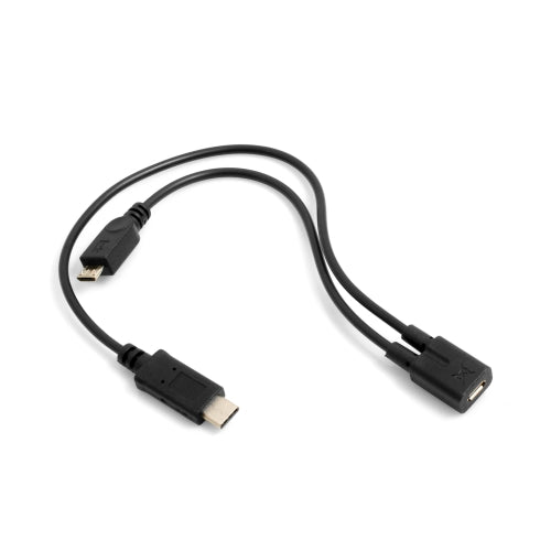 System-S USB 3.1 Typ C Stecker Kabel Splitter zu Micro USB - DREIKS