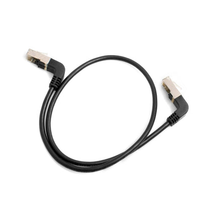 Ethernet Netzwerkabel RJ45 auf RJ45 Aufwärtswinkel 8P8C FTP STP UTP Cat 5e 50cm | System-S