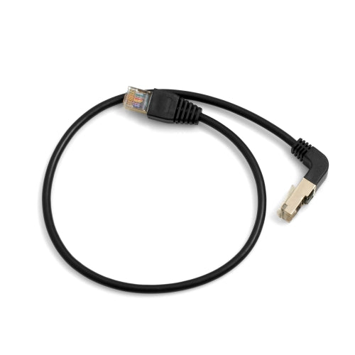 SYSTEM-S Ethernet Netzwerkabel RJ45 auf RJ45 Aufwärtswinkel 8P8C FTP STP UTP Cat 5e 45cm - DREIKS