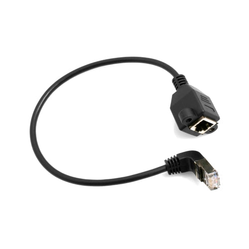 SYSTEM-S Ethernet Netzwerkabel RJ45 Aufwärtswinkel auf RJ45 Buchse Panel Mount  8P8C FTP STP UTP Cat 5e 29cm - DREIKS