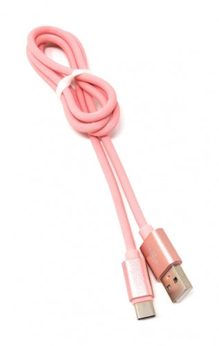 SYSTEM-S USB cable Type 3.1 Type C to Type A 90 cm pink High-Speed ​​Quick Charge 6.5A (Max) 