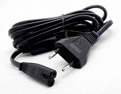 System-S Netzzuleitung mit Eurostecker, schwarz 1,3m Euro Netzkabel Netz Kabel Stromkabel 230v Rasiererkabel - DREIKS