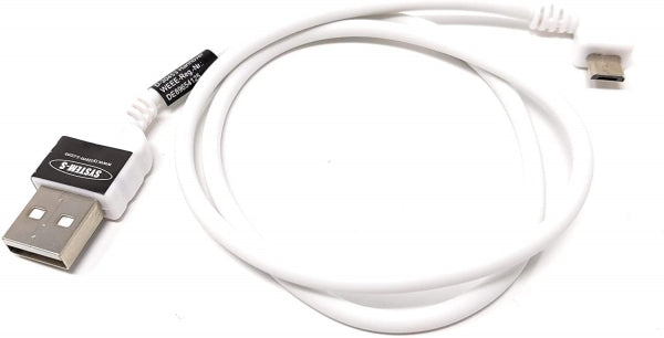System-S USB A Stecker zu USB 2.0 Micro B Stecker 50 cm Kabel 90° Links Gewinkelt - DREIKS