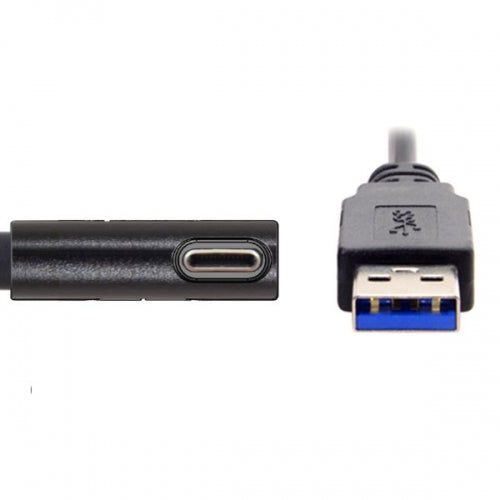 System-S USB 3.0 A (Male) zu USB Typ C 3.1 (Male) Kabel 90 Grad Gewinkelt 120cm Datenkabel Ladekabel - DREIKS