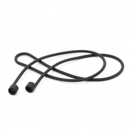System-S 5x Silikon Halteband Holder für AirPods Kopfhörer in Schwarz - DREIKS