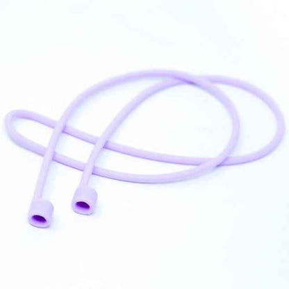 System-S 10x Silikon Halteband Holder für AirPods Kopfhörer in Lila - DREIKS
