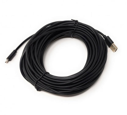SYSTEM-S USB 2.0 Kabel 13 m Micro B Stecker zu Typ A Stecker in Schwarz - DREIKS