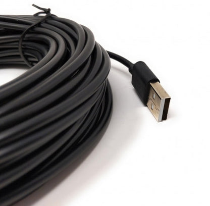 SYSTEM-S USB 2.0 Kabel 13 m Micro B Stecker zu Typ A Stecker in Schwarz - DREIKS