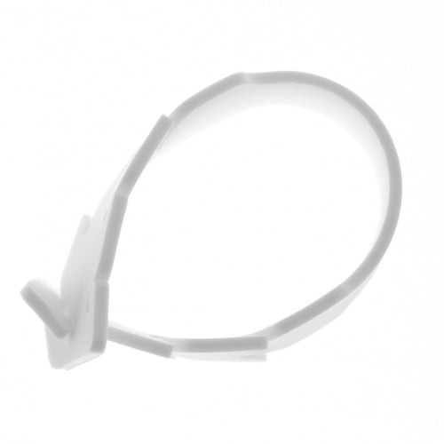 SYSTEM-S Maskenband 10 x Silikon  Gummiband Maskenverlängerung  mit Einstellschnallen in Weiß - DREIKS
