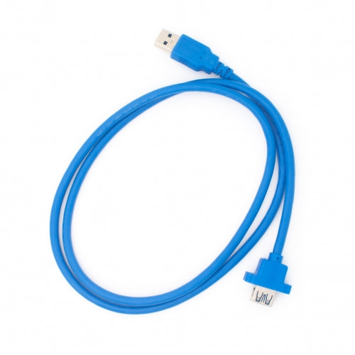 System-S USB Typ A 3.0 Stecker auf USB Typ A 3.0 Buchse für Panel Mount Kabel 100cm - DREIKS