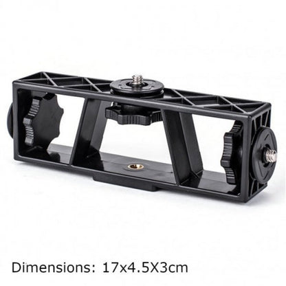 SYSTEM-S Triple mount with attachments for camera microphone smartphone size L