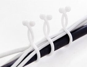 SYSTEM-S Kabelbinder Kabel Clip drehbar 30 Stück Größe S in Weiß - DREIKS