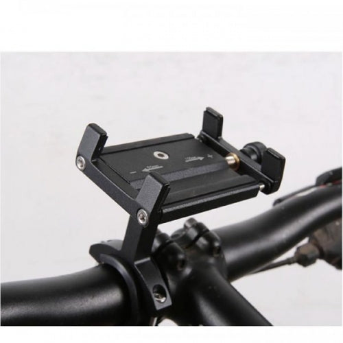 SYSTEM-S Fahrrad Halterung Befestigung aus Metall in Schwarz für Smartphone - DREIKS