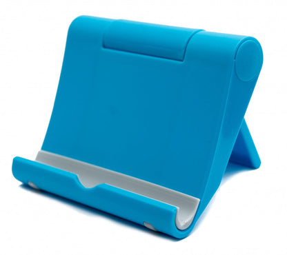 SYSTEM-S Stand Holder foldable adjustable in blue for tablet and smartphone