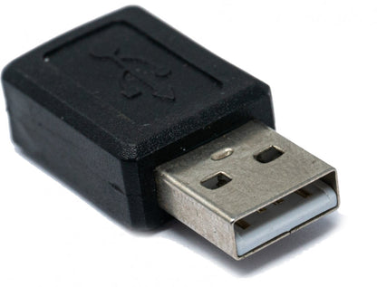 SYSTEM-S USB 2.0 Adapter Type A Male to Mini Female Cable in Black