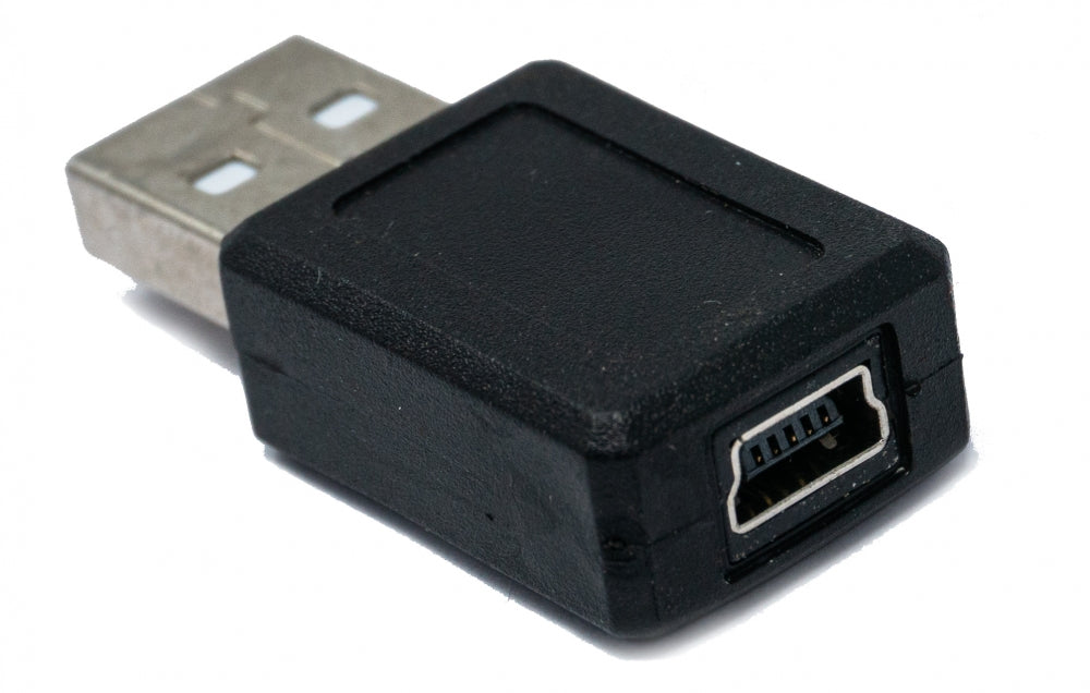 SYSTEM-S USB 2.0 Adapter Type A Male to Mini Female Cable in Black