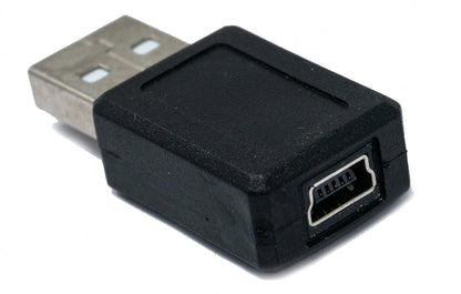 SYSTEM-S USB 2.0 Adapter Type A Male to Mini Female Cable in Black