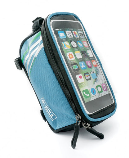 SYSTEM-S Fahrrad Tasche Halterung in Blau Befestigung für Smartphone - DREIKS
