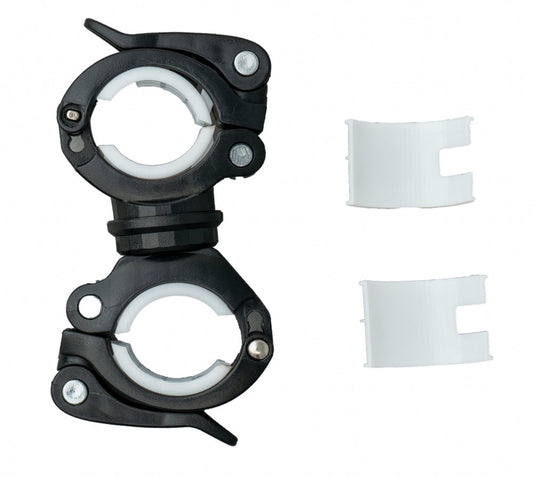 Fahrrad Halterung Befestigung in Schwarz Weiß für Lampe Fahrradpumpe | System-S