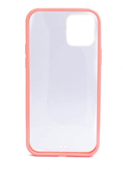 SYSTEM-S Schutzhülle aus Silikon in Pink Transparent Hülle kompatibel mit iPhone 12 Pro - DREIKS