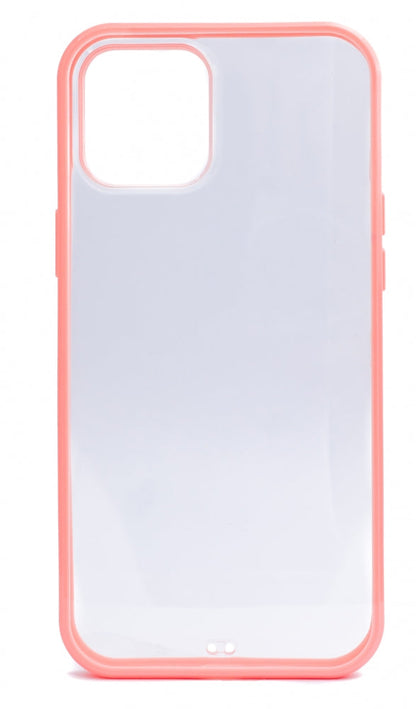 SYSTEM-S Schutzhülle aus Silikon in Pink Transparent Hülle kompatibel mit iPhone 12 Pro Max - DREIKS