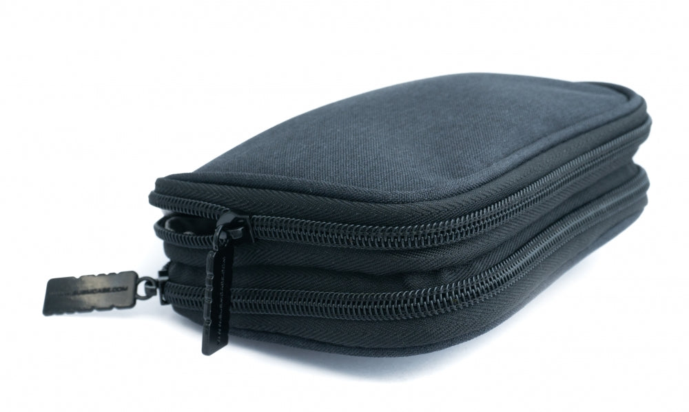 Schutztasche gepolstert spritzwasserfest doppel Tasche Schwarz für Powerbank Kopfhörer - DREIKS