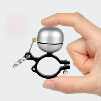 SYSTEM-S bicycle bell in vintage look made of metal in grey 