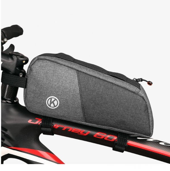 SYSTEM-S Fahrrad Tasche Befestigung in Schwarz Grau wasserfest für Lampe Fahrradpumpe - DREIKS