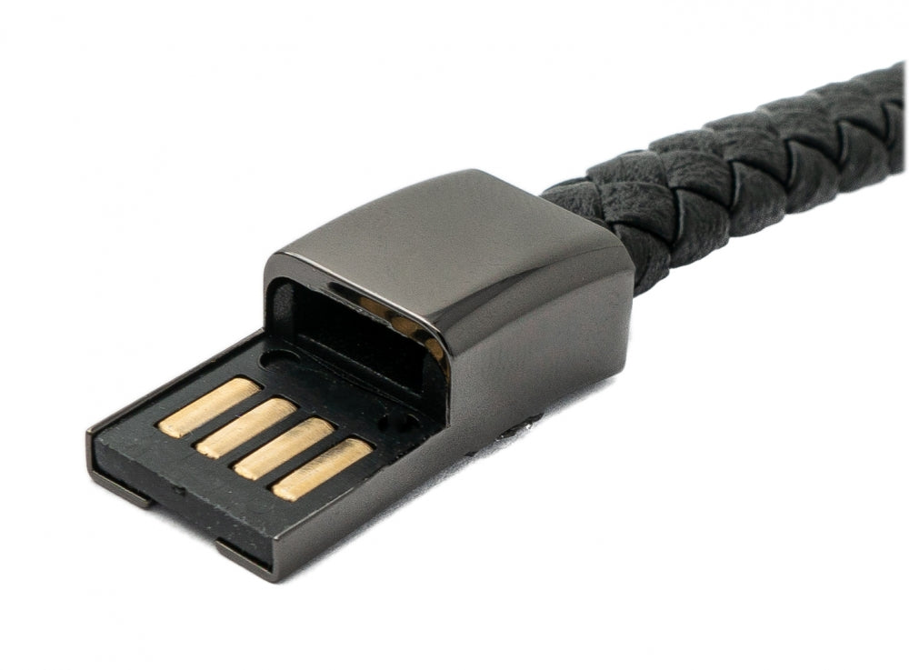 SYSTEM-S USB 3.1 Armband Kabel 22,5 cm Typ C Stecker zu 2.0 Typ A Stecker Adapter Schwarz - DREIKS