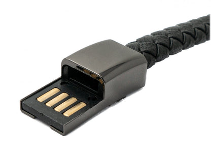 SYSTEM-S USB 3.1 Armband Kabel 22,5 cm Typ C Stecker zu 2.0 Typ A Stecker Adapter Schwarz - DREIKS