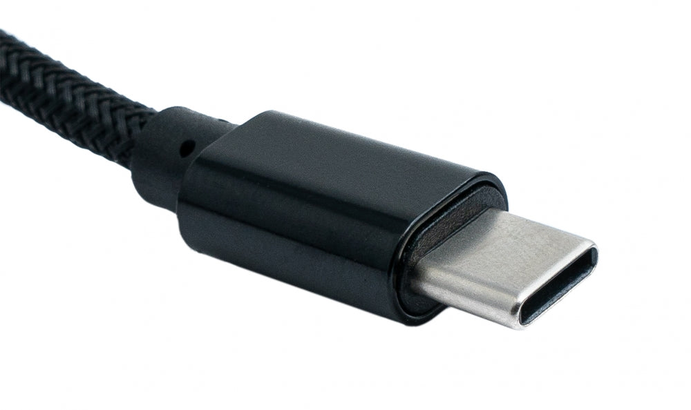SYSTEM-S USB 3.1 Kabel 3 m Typ C Stecker zu 3.0 Typ A Stecker  Kabel geflochten Schwarz - DREIKS