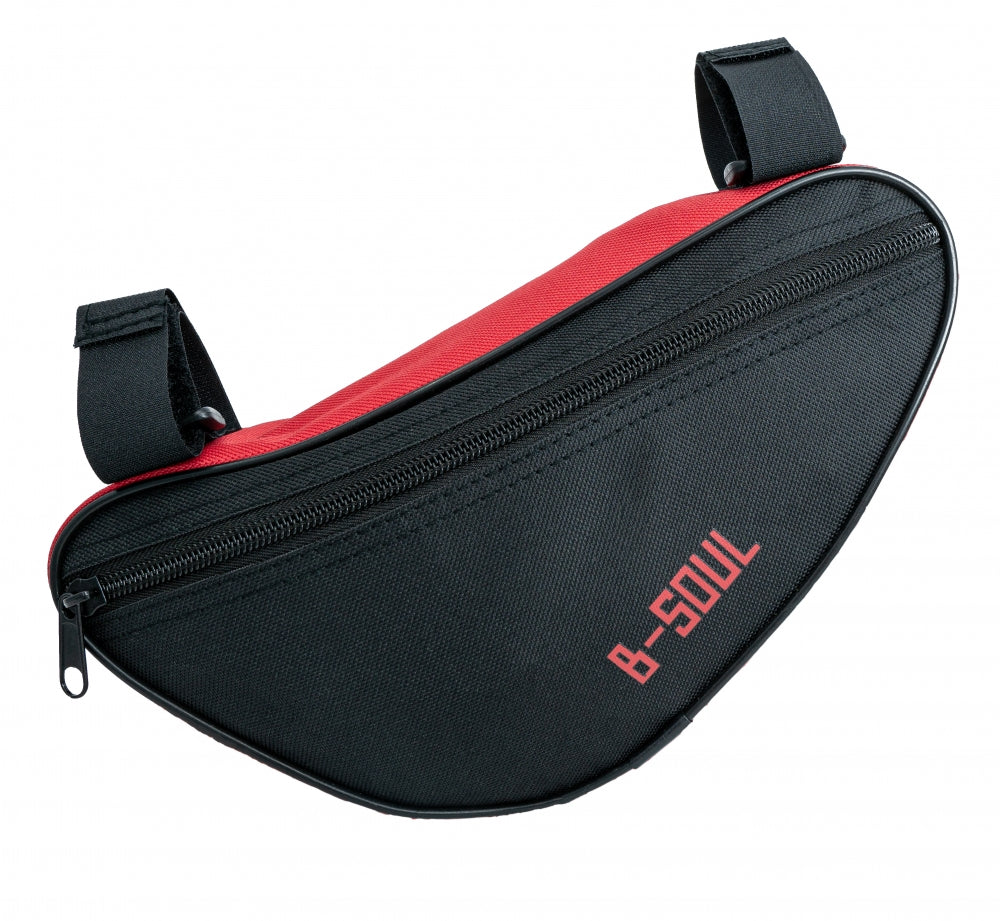 SYSTEM-S Fahrrad Tasche spritzwasserfest Dreiecktasche Rahmentasche Triangeltasche Rot - DREIKS