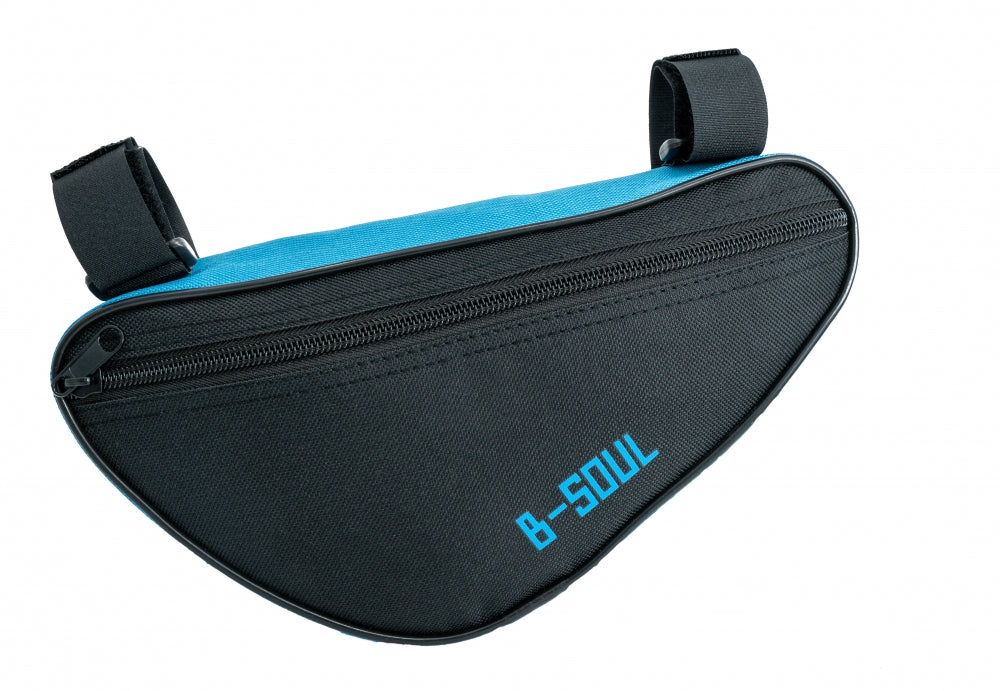 SYSTEM-S Fahrrad Tasche spritzwasserfest Dreiecktasche Rahmentasche Triangeltasche Blau - DREIKS
