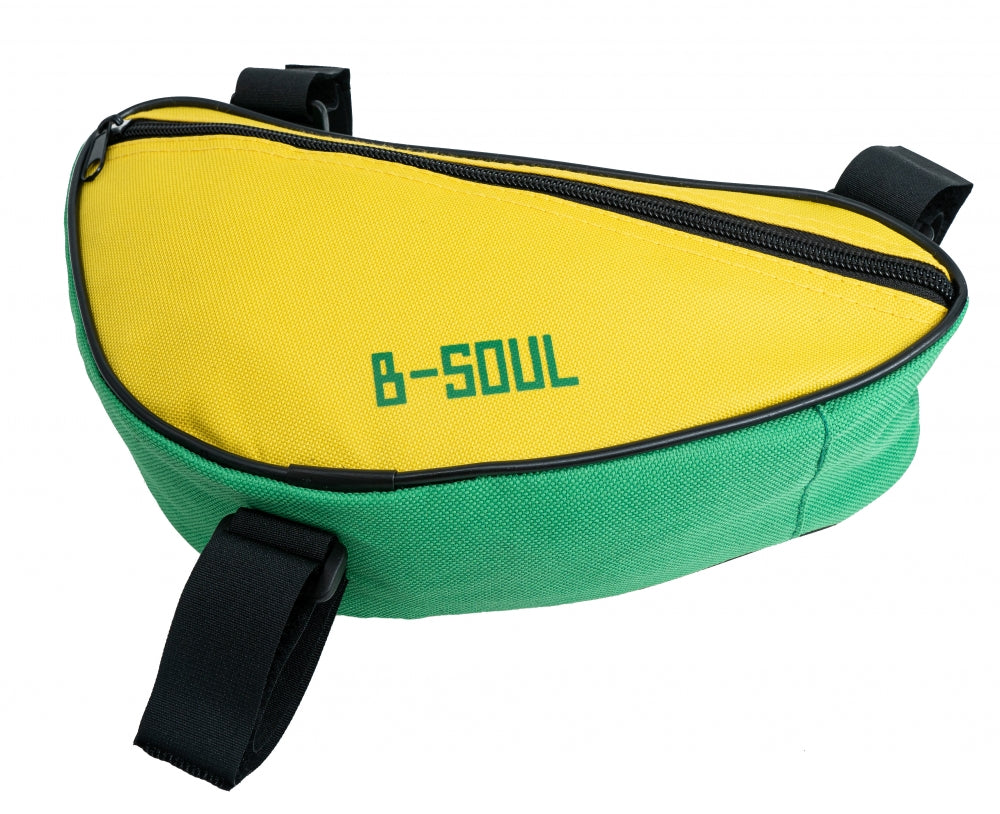 SYSTEM-S Fahrrad Tasche spritzwasserfest Dreiecktasche Rahmentasche Triangeltasche Grün - DREIKS