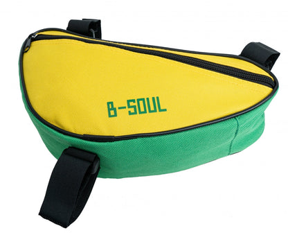 SYSTEM-S Fahrrad Tasche spritzwasserfest Dreiecktasche Rahmentasche Triangeltasche Grün - DREIKS
