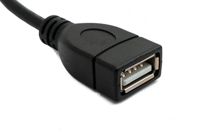 USB 2.0 Kabel 30 cm Typ A Stecker zu Buchse Rechts Winkel in Schwarz | System-S
