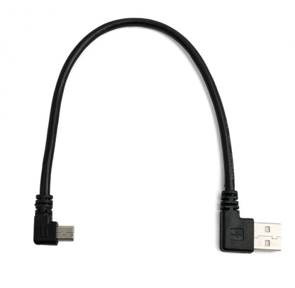 SYSTEM-S USB 2.0 cable 25 cm Type A male to Mini USB male angled in black