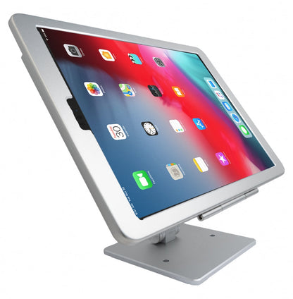 Tischständer Halterung abschließbar für iPad Pro 12.9" (2018, 2020, 2021) A2378, A2461, A2379, A2462, A2229, A2069, A2232, A223, A1876, A1895, A1983, A2014 | System-S